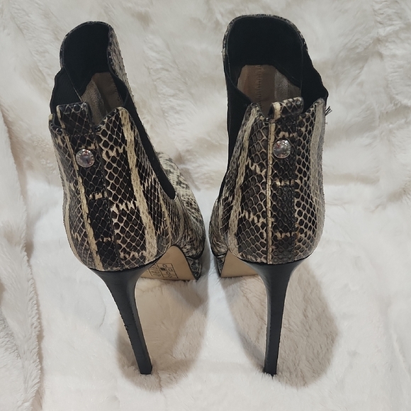 Michael Kors Genuine Snakeskin Heeled Boots - Picture 5 of 9